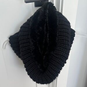 Black Knit Infinity Scarf